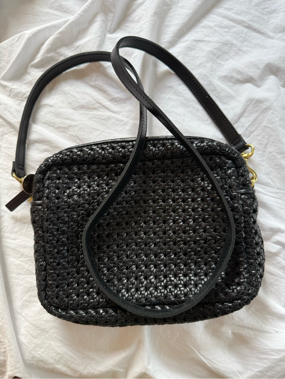 Black Woven Crossbody Bag - Clare V - Picture 4 of 8